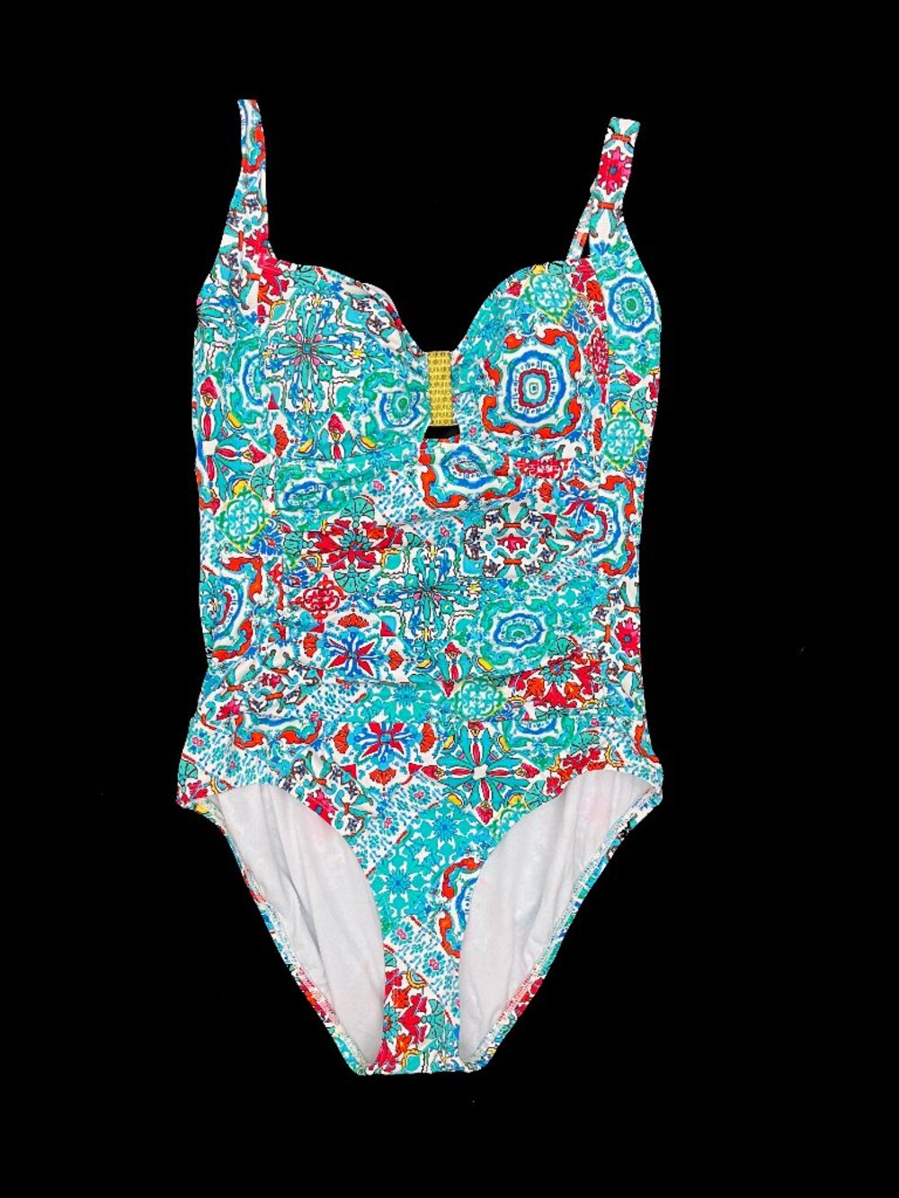 Jantzen 1-One piece swimsuit Ruching Side swim wear Womens 12